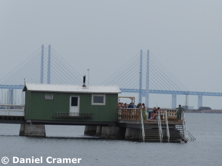 Ribersborgs Strand mit Blick auf Öresundbrücke Malmö FF vs. Helsingborgs IF 2:1 2022