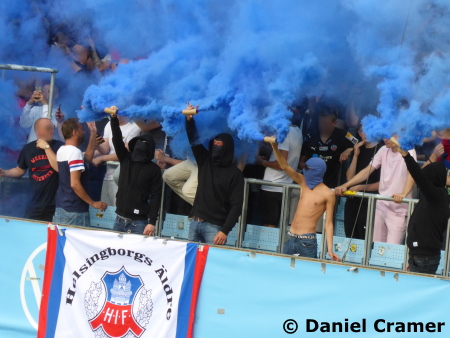 Gästefans Helsingborg Malmö FF vs. Helsingborgs IF 2:1 2022
