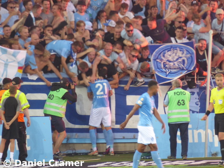 Jubel nach dem 2:1 in der Nachspielzeit Malmö FF vs. Helsingborgs IF 2:1 2022